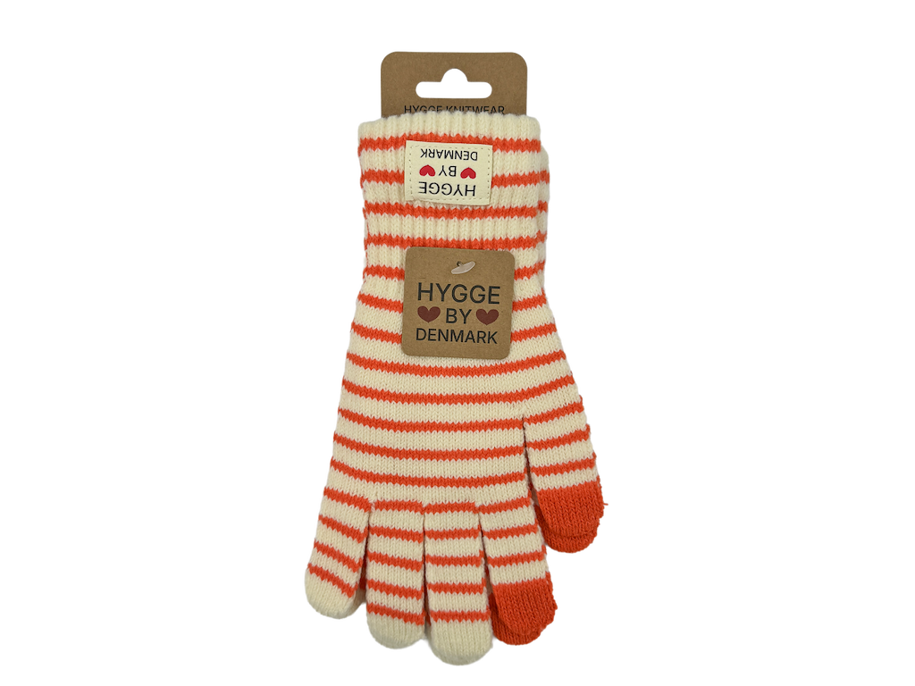 Vanter hvid/orange m. Fingertouch