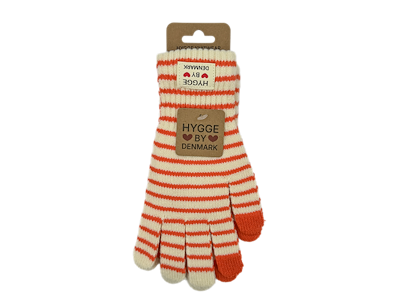 Vanter hvid/orange m. Fingertouch