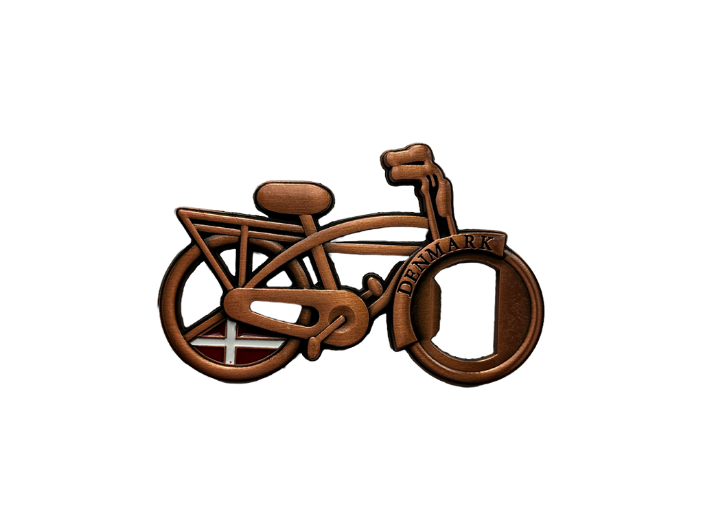 Magnet and Bottle Opener, DK Bicycle Red Copper
