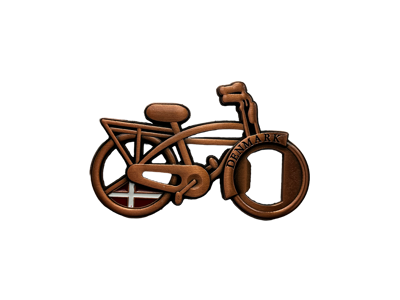 Magnet and Bottle Opener, DK Bicycle Red Copper