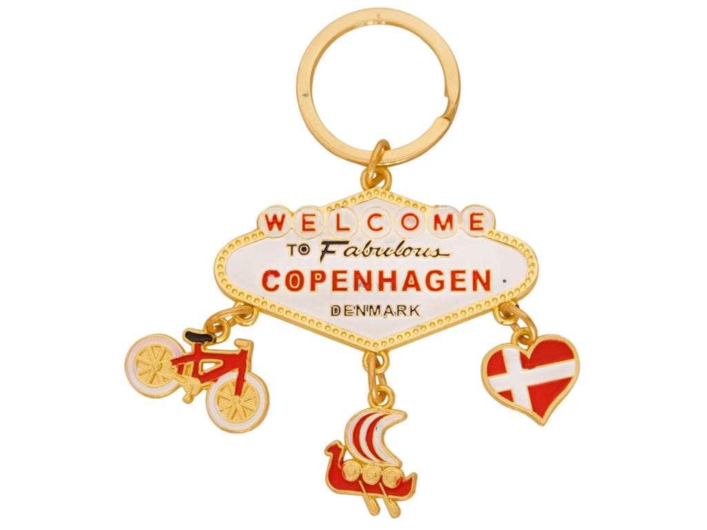 Keyring Fabulous Copenhagen Gold