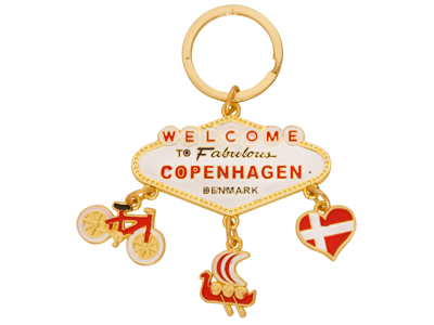 Keyring Fabulous Copenhagen Gold