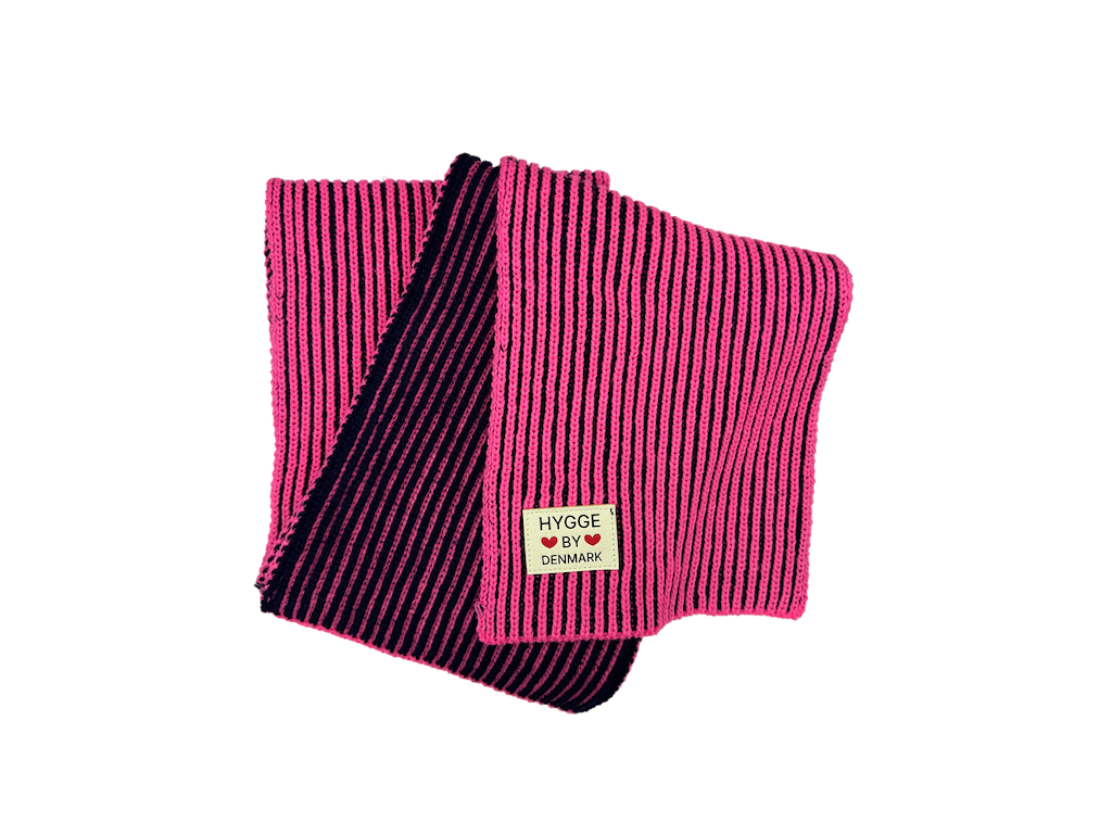 Halstørklæde blå/pink