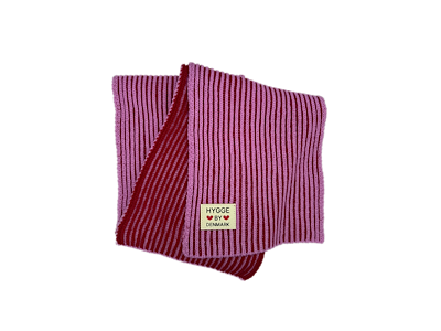 Halstørklæde rød/pink