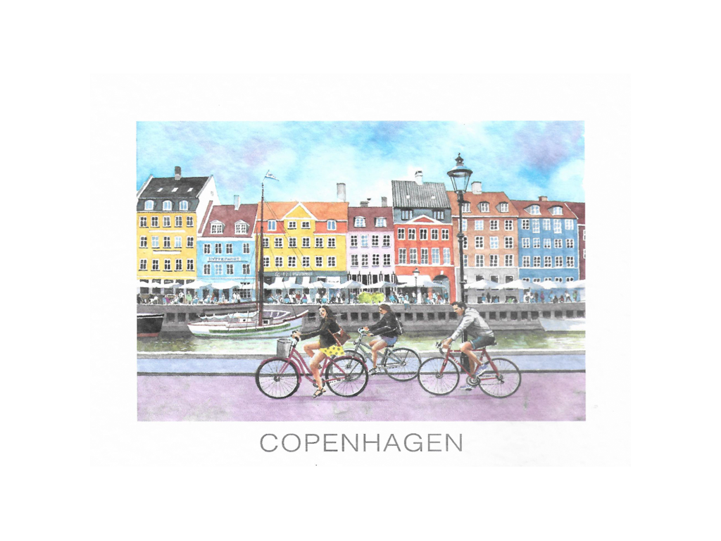 Postcard – Nyhavn Bicycles, 16.5 x 12 cm