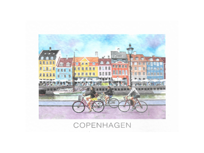 Postcard – Nyhavn Bicycles, 16.5 x 12 cm
