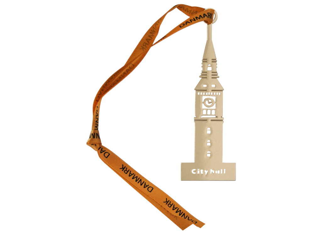 Bookmark City Hall Gold Color Plated Metal
