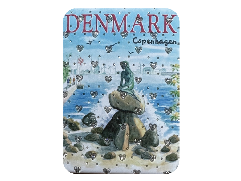 Magnet, Rhinestones Denmark Mermaid