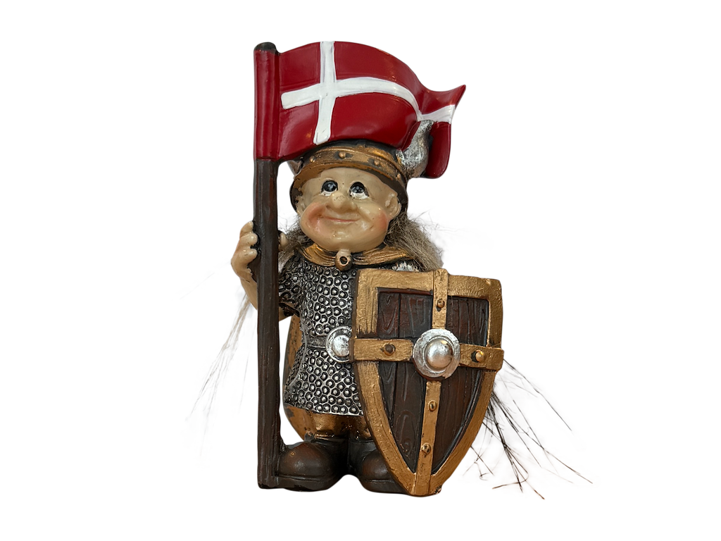 Viking with Danish flag and shield