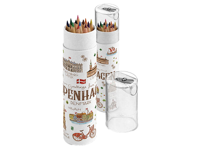 Farveblyanter m.Blyantsspidser Akvarel CPH