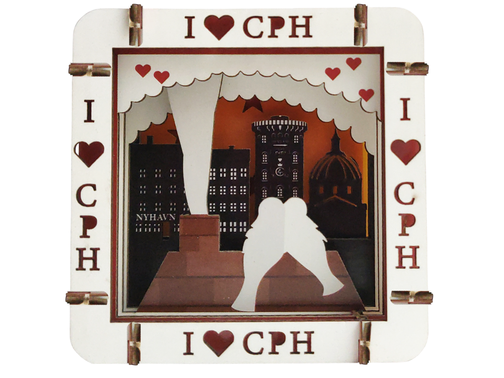 Wooden DIY Picture Copenhagen Love