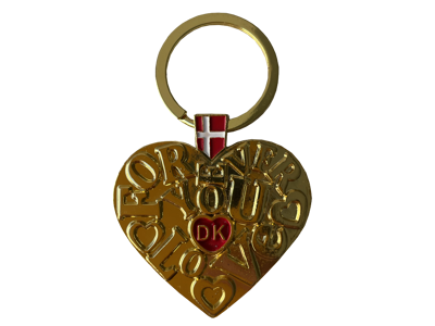Keyring Forever Love You Gold