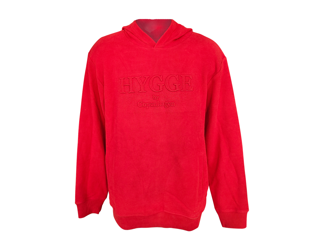 Hoddie, hygge vinrød