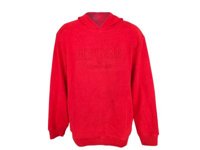 Hoddie, hygge vinrød