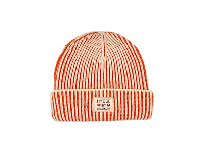 Beanie stribet gul/grøn