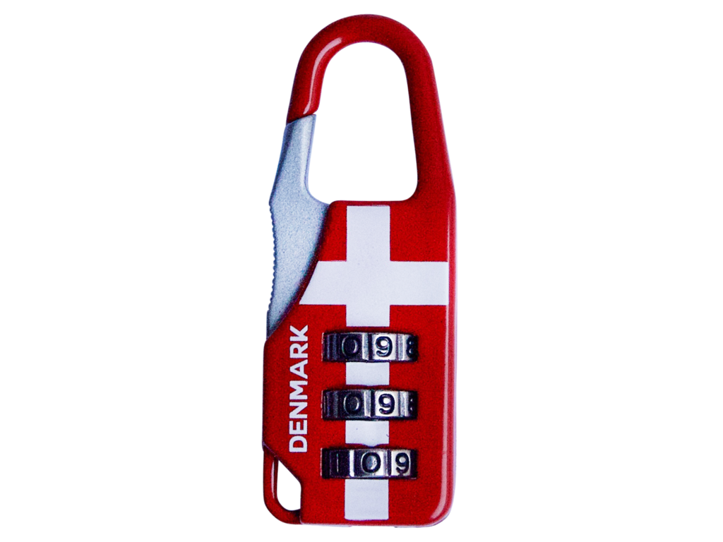 Suitcase Lock Danish Flag