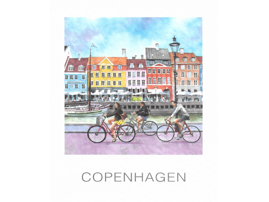 Postcard, Nyhavn Bicycles 10 x 12 cm.