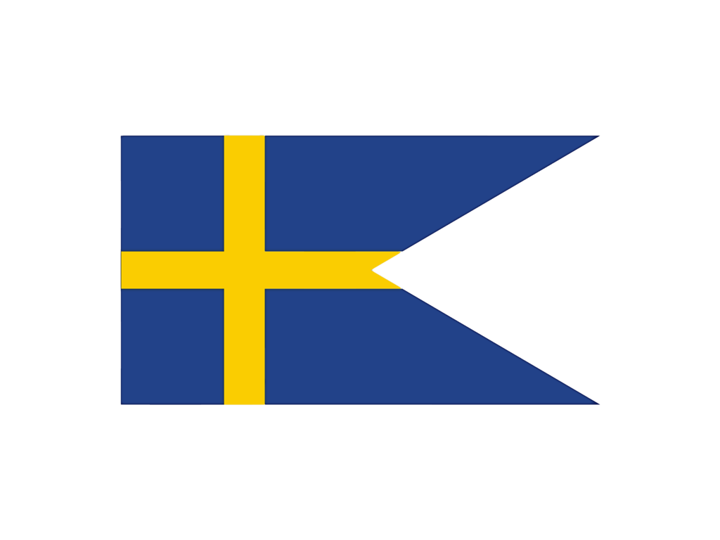Sticker Pennant Sweden Foil 8x4 cm
