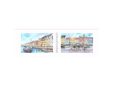 Bookmark, Nyhavn Bridge / Flag, 17 x 5.5 cm