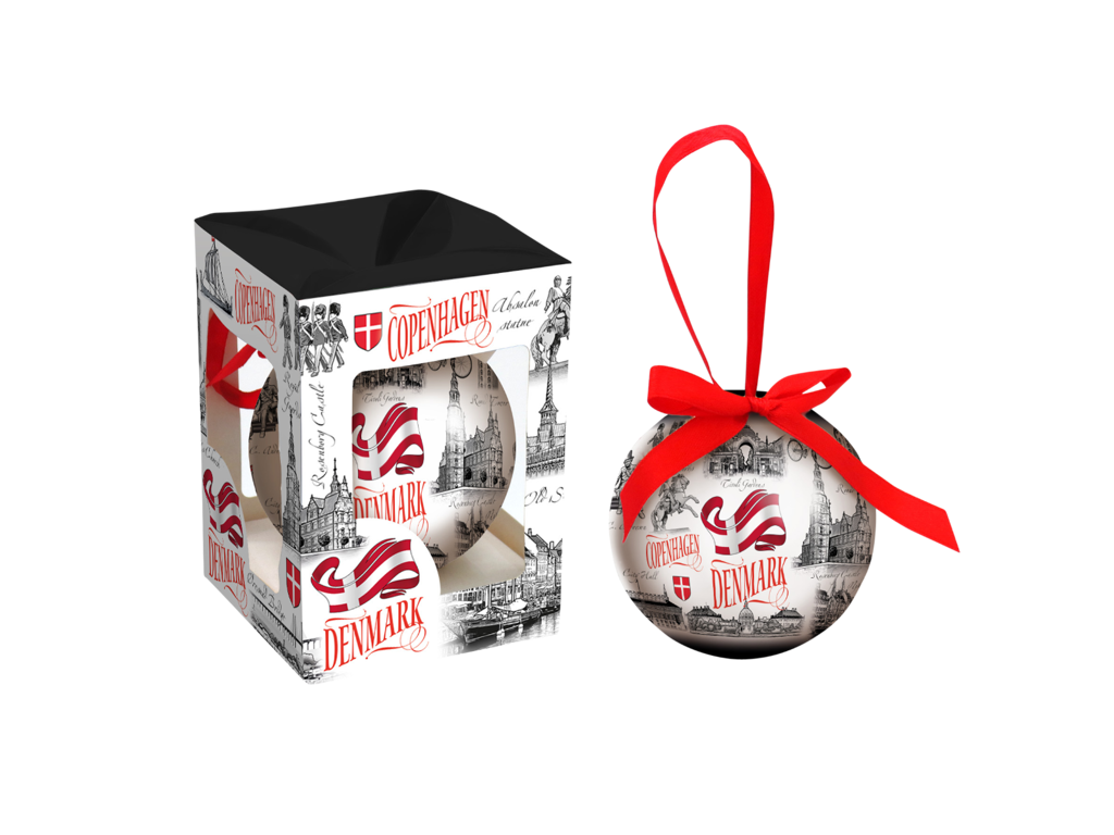 Christmas Bauble Black And White