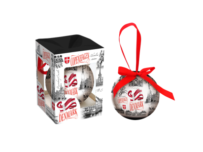 Christmas Bauble Black And White