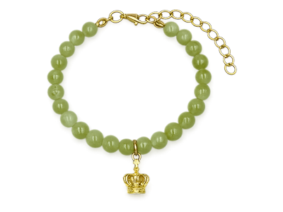 Armbånd Jade m/Krone