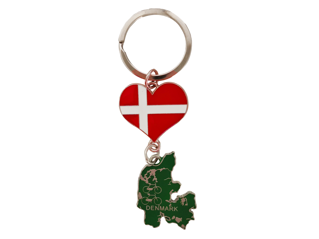 Keyring Heart And DK Bicycles