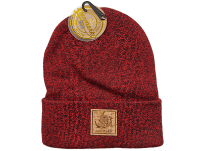 Beanie Viking Ship Dark Red