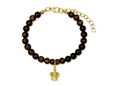Armbånd Tigerøje m/Krone