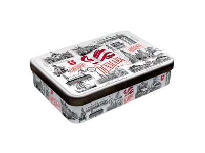 Tin Box With Pralines 165 Grams Black And White