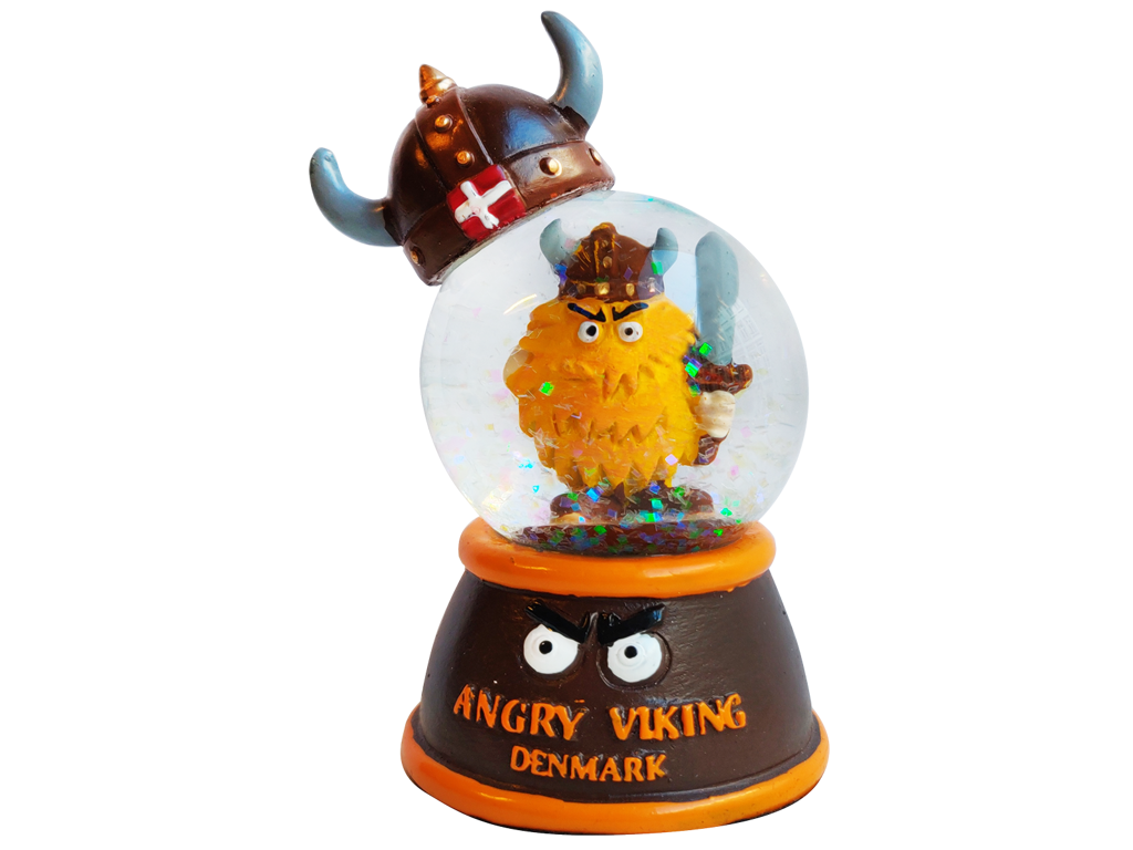 Snow Globe With Helmet Angry Viking 45 mm