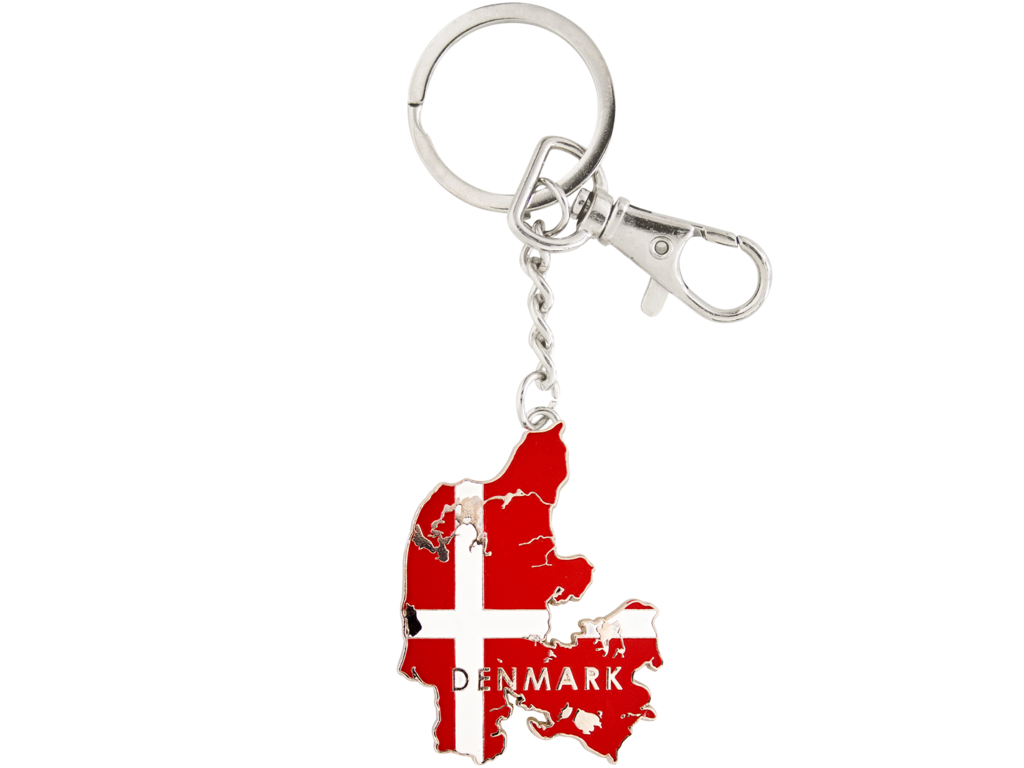 Keyring Denmark Map
