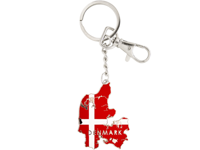 Keyring Denmark Map