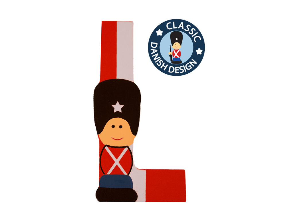 Wooden Letter Guardsman And Flag L