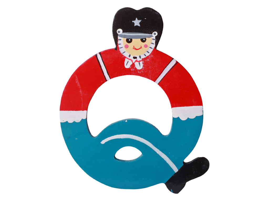 Wooden Letter Guard Q