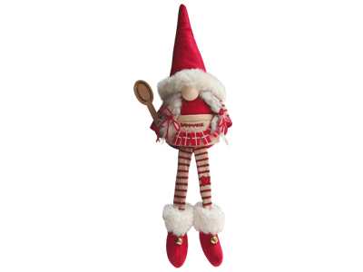 Gnome Woman With Dangling Legs And Flag