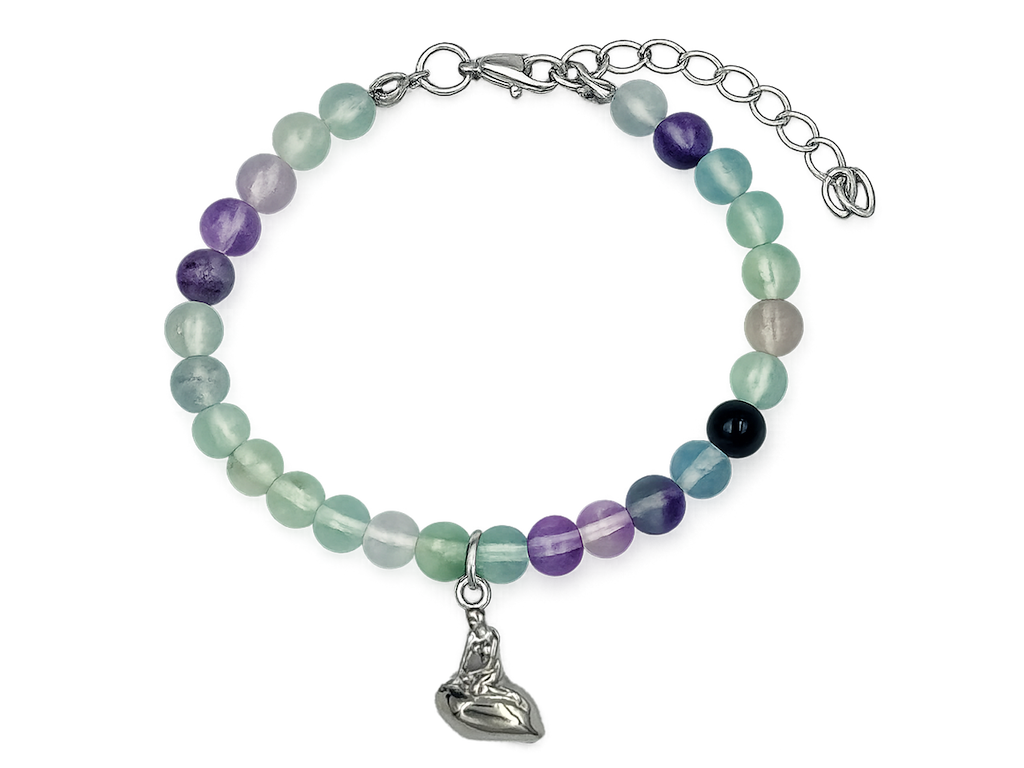 Armbånd Fluorit m/Havfrue
