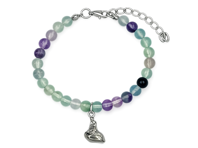 Armbånd Fluorit m/Havfrue