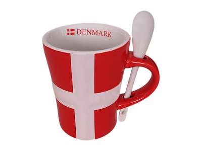 Mug Flag With Spoon Large 3D