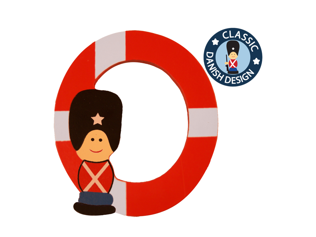 Wooden Letter Guardsman And Flag O