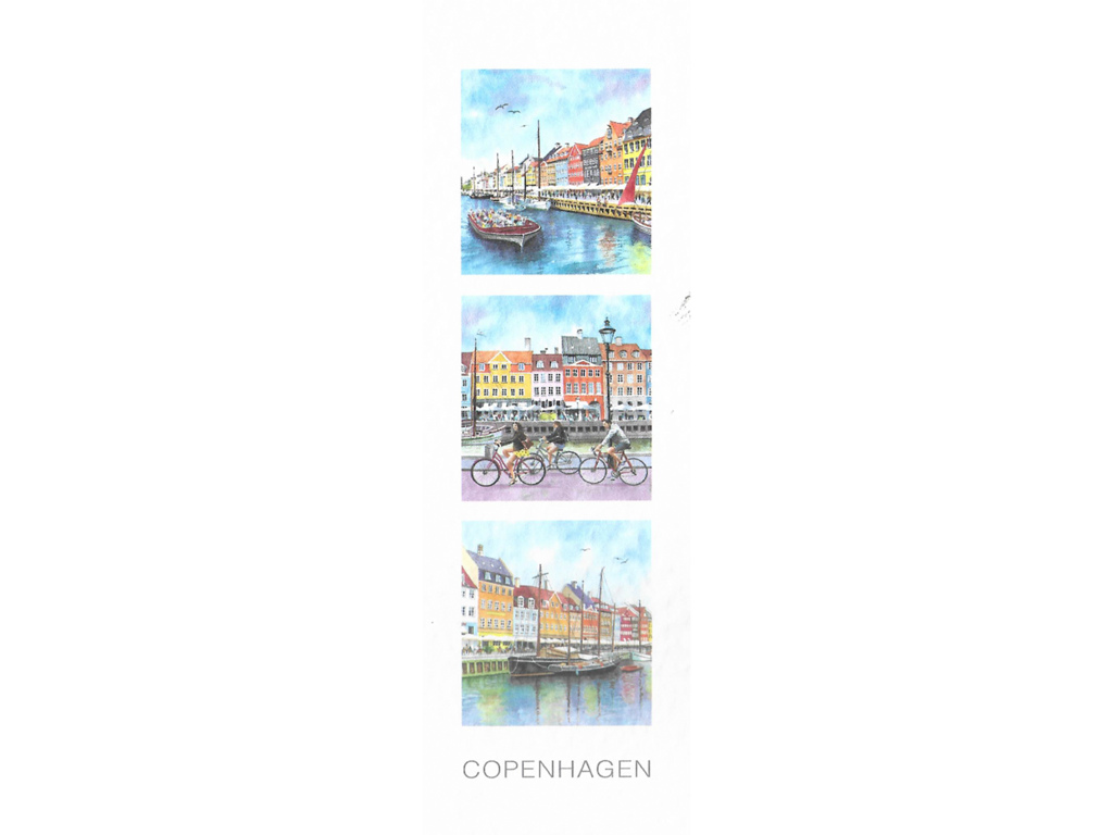 Bookmark, Nyhavn Canal Tour / Bicycles, 5.5 x 17 cm