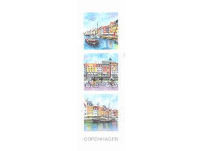 Bookmark, Nyhavn Canal Tour / Bicycles, 5.5 x 17 cm