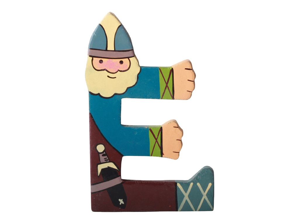 Wooden Letter Viking E
