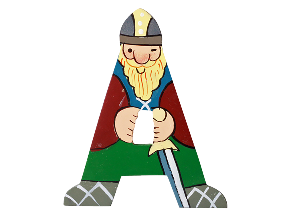 Wooden Letter Viking A