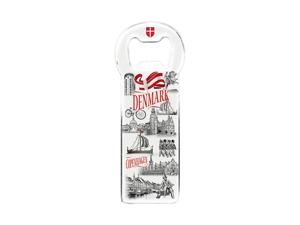 Magnet and Bottle opener, Black & White