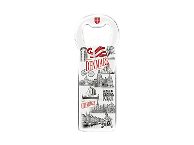 Magnet and Bottle opener, Black & White