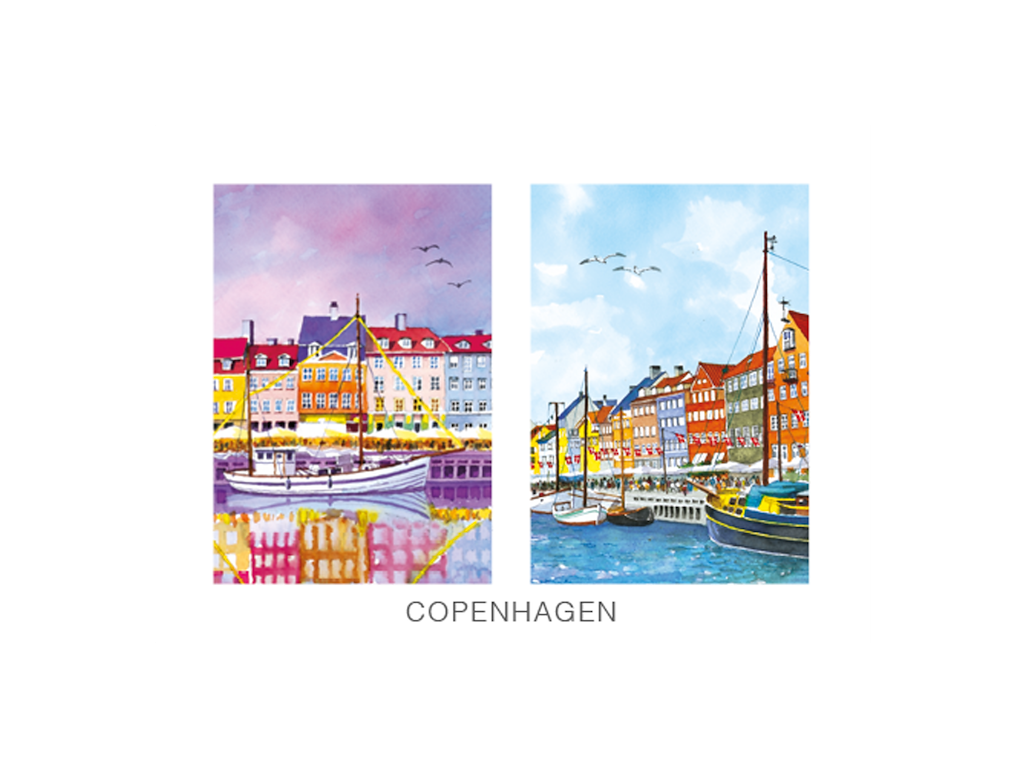 Postkort, Nyhavn x2 Nr. 2 16,5x12cm 