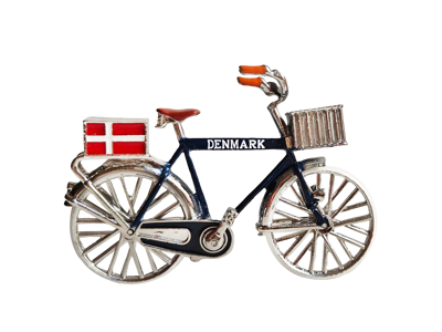 Figurine Bicycle With Rotating Wheels