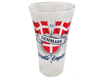Shotglas Frosted 2 x DK Flags Og Nordic Explorer