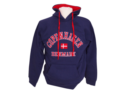 Hoodie, CPH Denmark, Navy, Adult